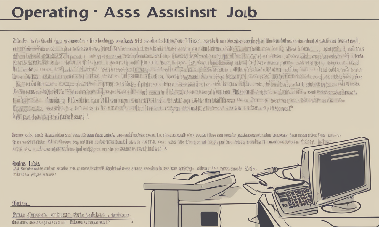 Operating Assistant Job Description